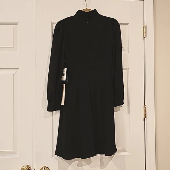 Adrianna Papell Little Black Dress, Long Sleeves, NWT, Size 4 - Picture 2 of 5